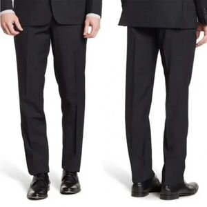 Zanetti 42x35 Black Wool Dress Suit Pants